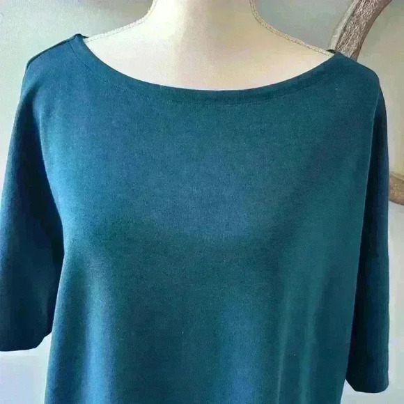 Eileen Fisher size XL oversized top beautiful Teal color - Picture 3 of 7